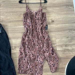 Snake Print Sleeveless Dress